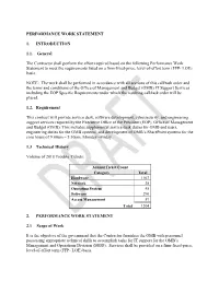 PERFORMANCE WORK STATEMENT 1. INTRODUCTION 1.1. General