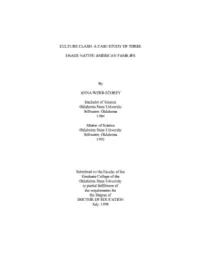 A Case Study of Three Osage Native American