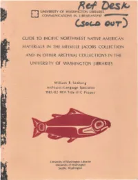 Guide to Pacific Northwest Native American