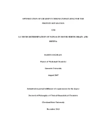 Optimization of Gradient Chromatofocusing for The