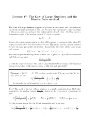 The Law of Large Numbers and the Monte-Carlo Method