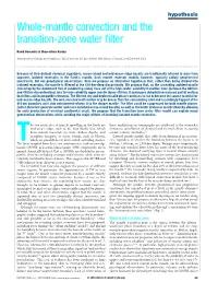 Whole-Mantle Convection and the Transition-Zone Water Filter