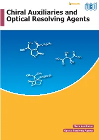 Chiral Auxiliaries and Optical Resolving Agents