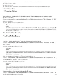 From the Editor Letters to the Editor