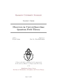 Observers in Curved-Spacetime Quantum Field Theory