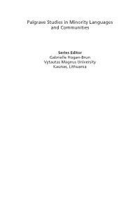Palgrave Studies in Minority Languages and Communities