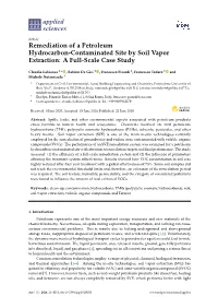 Remediation of a Petroleum Hydrocarbon-Contaminated Site by Soil Vapor Extraction: a Full-Scale Case Study