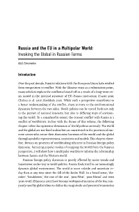 Russia and the EU in a Multipolar World: Invoking the Global in Russian Terms