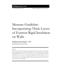 Incorporating Thick Layers of Exterior Rigid Insulation on Walls