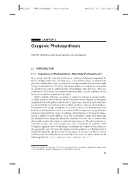 Oxygenic Photosynthesis