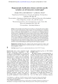 Rangeomorph Classification Schemes and Intra-Specific Variation: Are All