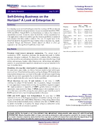 Self-Driving Business on the Horizon? a Look at Enterprise AI