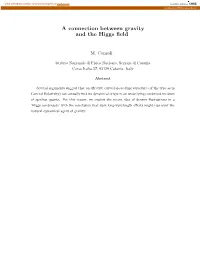 A Connection Between Gravity and the Higgs Field