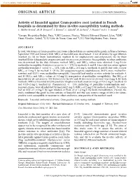 Activity of Linezolid Against Gram-Positive Cocci Isolated in French Hospitals As Determined by Three In-Vitro Susceptibility Testing Methods C