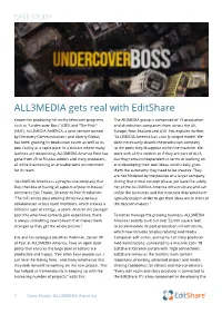 ALL3MEDIA Gets Real with Editshare