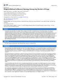 Diagonal Method to Measure Synergy Among Any Number of Drugs