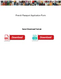 French Passport Application Form