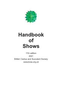Handbook of Shows