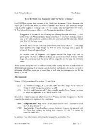 Plato's Third Man Argument