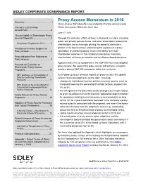 Proxy Access Momentum in 2016