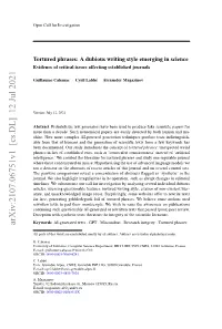 Tortured Phrases: a Dubious Writing Style Emerging in Science Evidence of Critical Issues Affecting Established Journals