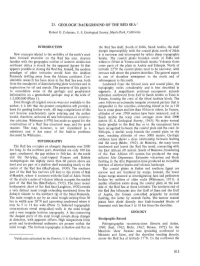 21. Geologic Background of the Red Sea1