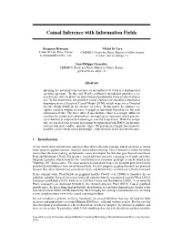 Causal Inference with Information Fields