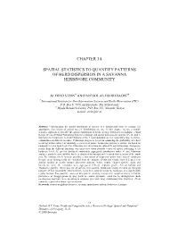 Chapter 3A Spatial Statistics to Quantify Patterns of Herd Dispersion in A