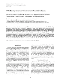 CMA Banding Patterns of Chromosomes in Major Citrus Species