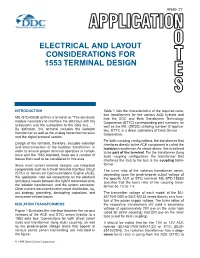 Electrical and Layout Considerations for 1553 Terminal Design