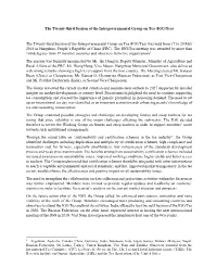 (IGG/Tea) the Twenty-Third Session of the Intergovernmental Group
