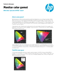 Monitor Color Gamut What Does “Percent of NTSC” Mean?