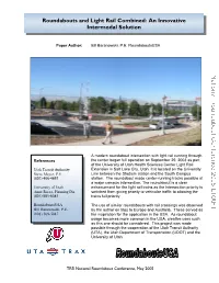 Roundabouts and Light Rail Combined: an Innovative Intermodal Solution