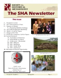 Spring 2017 Page 1 Published Quarterly President’S Corner Subscription Is Via Membership in the J