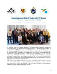 Examining Unarmed Civilian Protection in the UN Context: a Complement and Contribution to POC