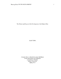 The History and Process of the Development of the Modern Flute