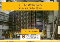 9. the Weak Force Particle and Nuclear Physics