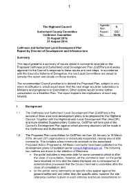 Caithness and Sutherland Local Development Plan Report by Director of Development and Infrastructure
