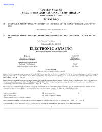 ELECTRONIC ARTS INC. (Exact Name of Registrant As Specified in Its Charter)