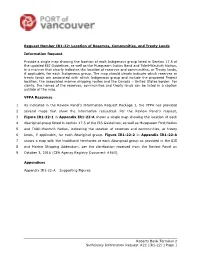 Roberts Bank Terminal 2 Sufficiency Information Request #22 (IR1-22) | Page 1 Request Number IR1-22: Location of Reserves, Commu