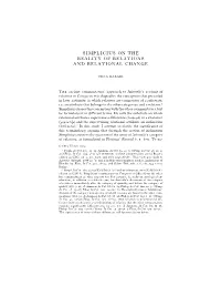 Simplicius on the Reality of Relations and Relational Change