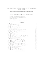 The Weil Proof and the Geometry of the Adeles Class Space