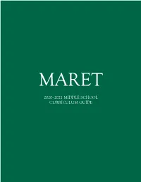 2020–2021 Middle School Curriculum Guide 2