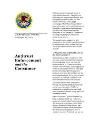 Antitrust Enforcement and the Consumer