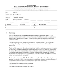 Bill Analysis and Fiscal Impact Statement