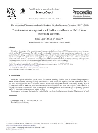 Counter-Measures Against Stack Buffer Overflows in GNU/Linux Operating Systems