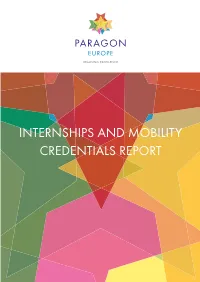 Credentials Report Internships and Mobility