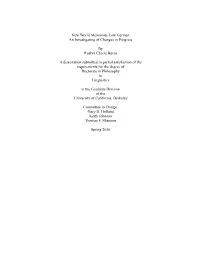 New World Mennonite Low German an Investigating of Changes in Progress