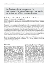 Post-Caledonian Brittle Fault Zones on the Hyperextended SW Barents Sea Margin: New Insights Into Onshore and Offshore Margin Architecture
