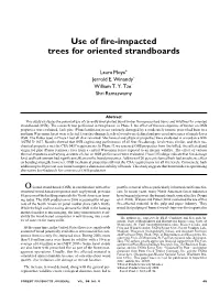 Use of Fire-Impacted Trees for Oriented Strandboards